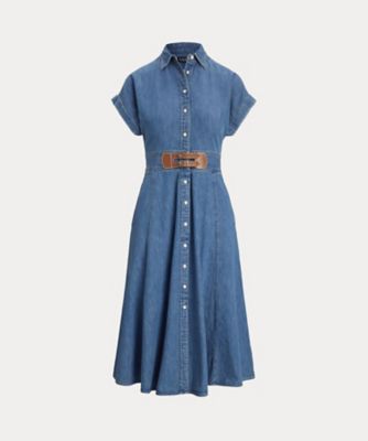 ＜LAUREN RALPH LAUREN (Women)＞バックルトリム　デニム　シャツドレス　ＷＭＬＤＤＲＳＳＮ８２０１９４