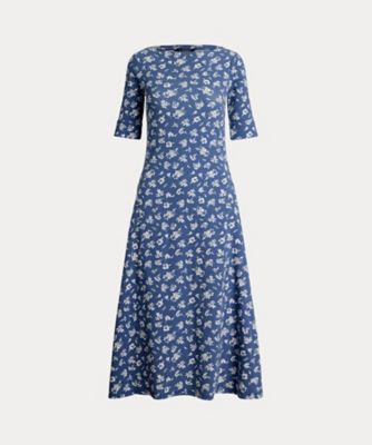 ＜LAUREN RALPH LAUREN (Women)＞フローラル　ストレッチ　コットン　ミディ　ドレス　ＷＭＬＲＤＲＳＳ５０２００６１