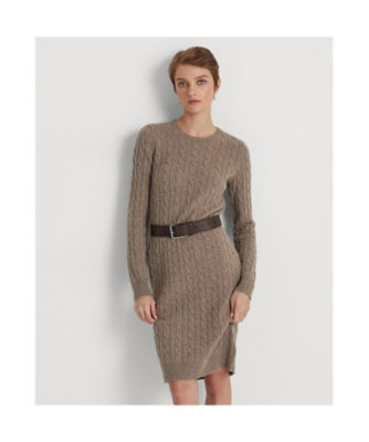 ケーブルニット ウールカシミヤ セーター ドレス | ファッション・服