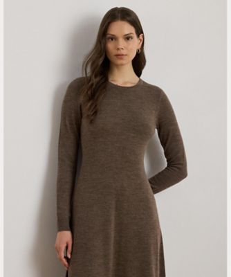 ウール クルーネック セーター ドレス