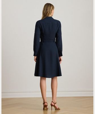 ダブルフェイスド ジョーゼット シャツドレス