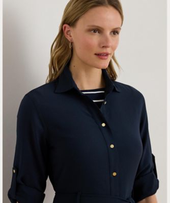 美品✨️　ラルフローレン　プラッド クリンクル ジョーゼット タイネック ドレス Polo Ralph Lauren☆タイネックジョーゼットマキシドレス