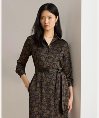 ペイズリー シャルムーズ シャツドレス