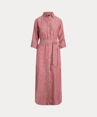 ローレンラルフローレン Ｖネックドレスワンピース 超美品 大きいサイズ 赤 高級 ローレンラルフローレン Vネックドレスワンピース 超美品