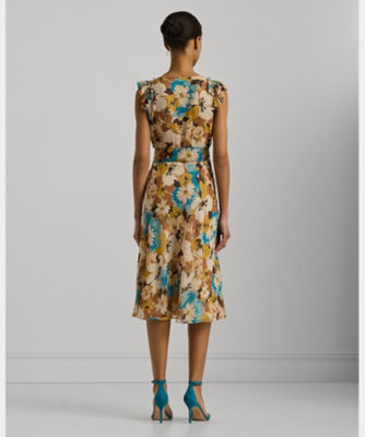 美品✨️　ラルフローレン　プラッド クリンクル ジョーゼット タイネック ドレス s7-AI200979908001_lifestyle