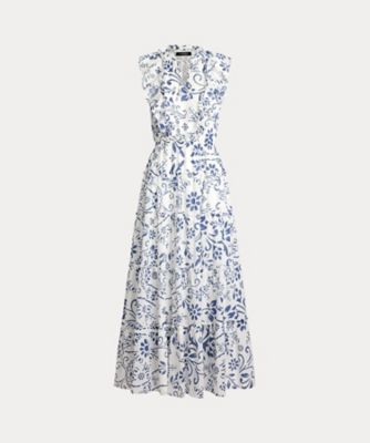 ＜LAUREN RALPH LAUREN (Women)＞フローラル　コットン　ボイル　ティアード　マキシドレス　ＷＭＬＲＤＲＳＳＮ８２０１３５