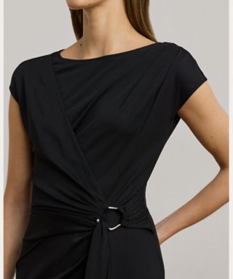 LAUREN RALPH LAUREN ★ ニットジャージー ノースリーブ ドレス RALPH LAUREN｜ツイストフロント ジャージー ドレス | Rakuten