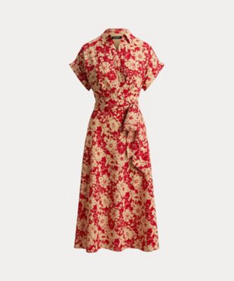 ＜LAUREN RALPH LAUREN (Women)＞フローラル　ベルテッド　クレープ　ドレス　ＷＭＬＲＤＲＳＳＮ８２０１６８