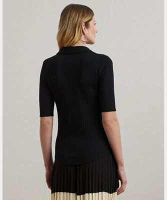 リブニット　エルボースリーブ　ポロ　Ｔシャツ　ＷＭＬＲＫＮＩＳ５０２０１２９
