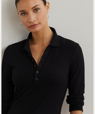 RLX Ralph Lauren 黒 ポロシャツ スリム フィット ストレッチ ポロシャツ （ポロシャツ）｜POLO