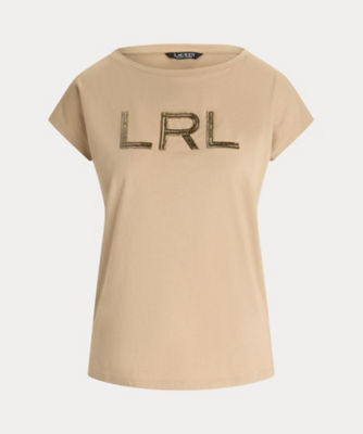 ＜LAUREN RALPH LAUREN (Women)＞ビーデッドロゴ　コットン　ジャージー　Ｔシャツ　ＷＭＬＲＫＮＩＳＮ８２０２５４