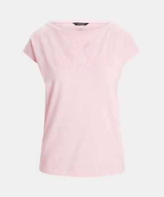 ＜LAUREN RALPH LAUREN (Women)＞ビーデッドロゴ　コットン　ジャージー　Ｔシャツ　ＷＭＬＲＫＮＩＳＮ８２０２８５