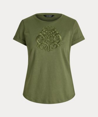 ＜LAUREN RALPH LAUREN (Women)＞エンブロイダリーロゴ　コットンブレンド　ジャージー　Ｔシャツ　ＷＭＬＲＫＮＩＳＮ８２０２８６