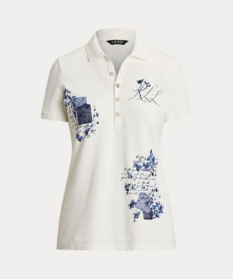 ＜LAUREN RALPH LAUREN (Women)＞パッチワーク　ピケ　ポロシャツ　ＷＭＬＲＫＮＩＳＮ８２０２９７