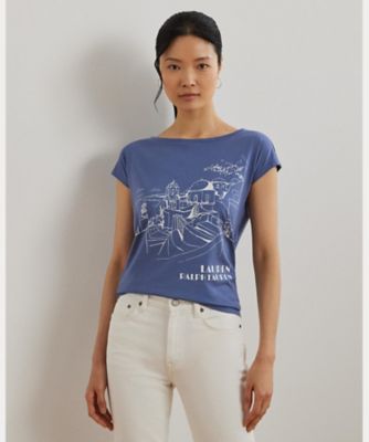 コットンブレンド　ジャージー　グラフィック　Ｔシャツ　ＷＭＬＲＫＮＩＳＮ８２０２９８