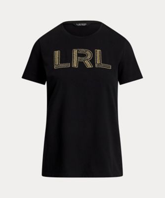 【まこ】ラルフローレン Tシャツ ビーデッドロゴ コットン ジャージー Tシャツ