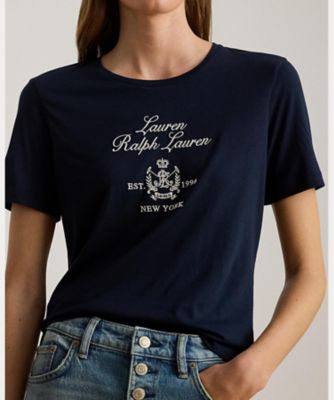 エンブロイダリークレスト ジャージー Tシャツ