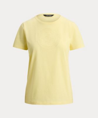 ＜LAUREN RALPH LAUREN (Women)＞エンブロイダリークレスト　コットン　ジャージー　Ｔシャツ　ＷＭＬＲＫＮＩＳＮ８２０３１７
