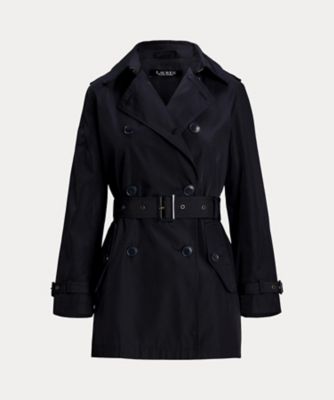 ＜LAUREN RALPH LAUREN (Women)＞≪送料無料≫オックスフォード　ダブルブレステッド　ショート　トレンチ　コート