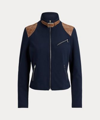 ＜LAUREN RALPH LAUREN (Women)＞フェイクレザートリム　ポンチ　モト　ジャケット　ＷＭＬＲＯＴＷＳ２８２０６３７