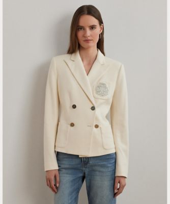 ブリオン ダブルブレステッド ジャカード ブレザー