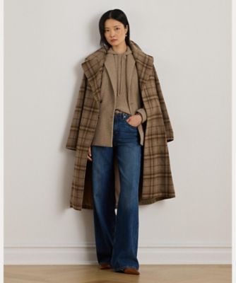 ダブルブレステッド ウールブレンド ツイル ブレザー