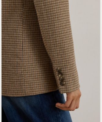 ダブルブレステッド ウールブレンド ツイル ブレザー