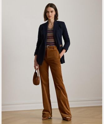 【Lauren Ralph Lauren】バックルトリムヘリンボーンSK新品 バックルトリム ヘリンボーン ジャカード ブレザー