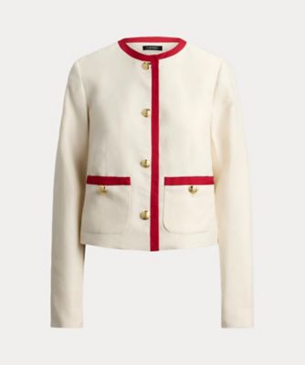 ＜LAUREN RALPH LAUREN (Women)＞ツートーン　リネンブレンド　ツイル　ブレザー　ＷＭＬＲＯＴＷＳ６０２０２７６