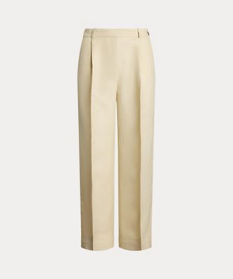 LAUREN RALPH LAUREN (Women)/ローレン ラルフ ローレン リネンブレンド ツイル ワイドレッグ パンツ WMLRPNTSBV20287