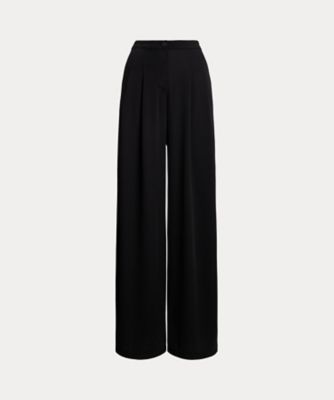 LAUREN RALPH LAUREN (Women)/ローレン ラルフ ローレン プリーテッド ストレッチ ジャージー ワイドレッグ パンツ WMLRPNTSBV20290