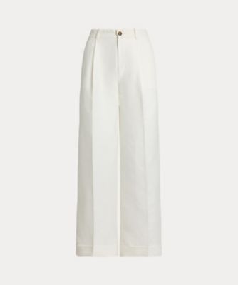 ＜LAUREN RALPH LAUREN (Women)＞プリーテッド　リネンブレンド　ツイル　ワイドレッグ　パンツ　ＷＭＬＲＰＮＴＳＢＶ２０２９７