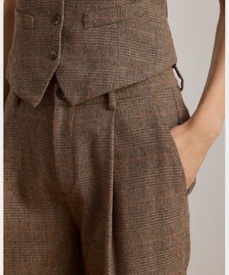 ドロワー ブラウン グレンチェック パンツ 34 未使用！！ 楽天市場