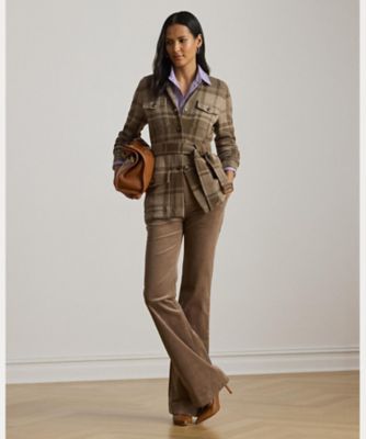 ハイライズ コーデュロイ フレア パンツ