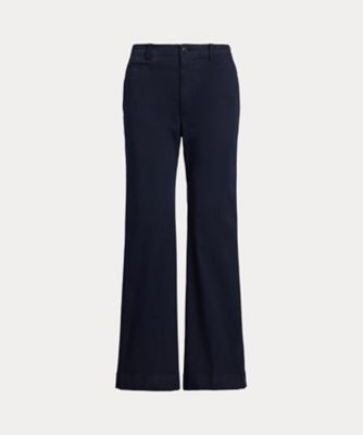 Ralph Laurenベルテッド プリーテッド ワイドレッグ デニム パンツ プリーテッド ストレッチ ジャージー ワイドレッグ パンツ