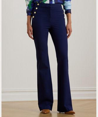 【試着のみ】 RALPH LAUREN ブーツカットパンツ 2308140 ツイル セーラー ブーツ パンツ WMLRPNTSBV20334