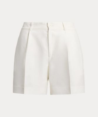 ＜LAUREN RALPH LAUREN (Women)＞プリーテッド　リネンブレンド　ツイル　ショートパンツ　ＷＭＬＲＳＨＯＳ７６２０１００