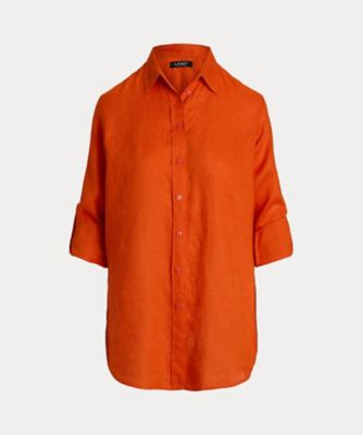 ＜LAUREN RALPH LAUREN (Women)＞リラックスド　フィット　リネン　シャツ　ＷＭＬＲＳＨＴＳ６８２０４４５