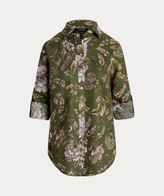 ＜LAUREN RALPH LAUREN (Women)＞リラックス　フィット　フローラル　リネン　シャツ　ＷＭＬＲＳＨＴＳ６８２０４６６