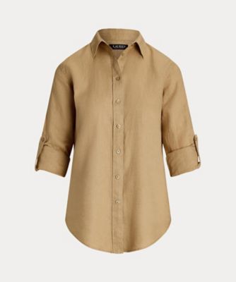 ＜LAUREN RALPH LAUREN (Women)＞リラックスド　フィット　リネン　シャツ　ＷＭＬＲＳＨＴＳ６８２０４７０