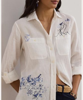 リラックス　フィット　プリント　ロールタブ　スリーブ　シャツ　ＷＭＬＲＳＨＴＳ６８２０４９１