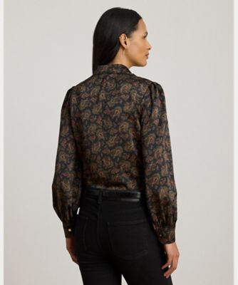 ペイズリー シャルムーズ ブルゾンスリーブ シャツ