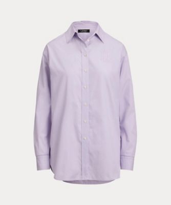 LAUREN RALPH LAUREN (Women)/ローレン ラルフ ローレン リラックス フィット コットン シャツ WMLRSHTS6820502 530パープル トップス【三越伊勢丹/公式】