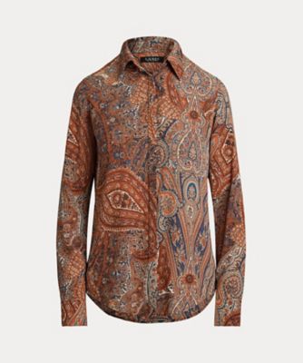 LAUREN RALPH LAUREN (Women)/ローレン ラルフ ローレン クラシック フィット ペイズリー クレープ シャツ WMLRSHTS6820509 100マルチカラー トップス【三越伊勢丹/公式】