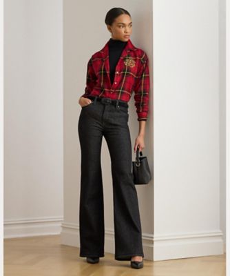 リラックス フィット ビーデッドロゴ チェック シャツ