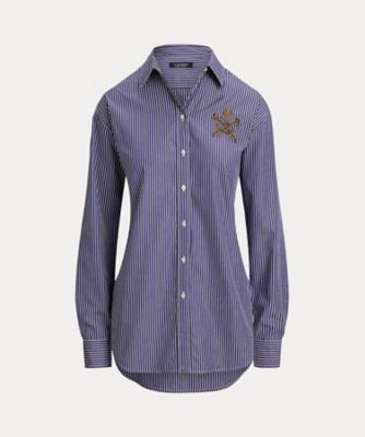 リラックス フィット ストライプド ブロードクロス シャツ