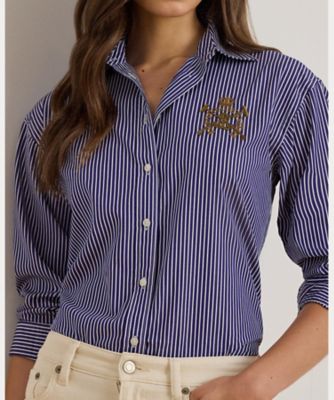 リラックス フィット ストライプド ブロードクロス シャツ