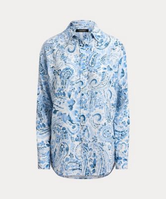 ＜LAUREN RALPH LAUREN (Women)＞リラックス　フィット　ペイズリー　リネン　シャツ　ＷＭＬＲＳＨＴＳ６８２０５５２