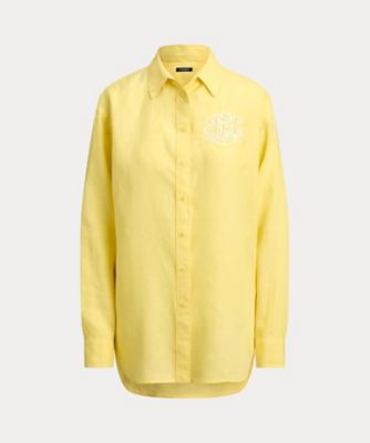 ＜LAUREN RALPH LAUREN (Women)＞リラックス　フィット　アイレットロゴ　リネン　シャツ　ＷＭＬＲＳＨＴＳ６８２０５５９
