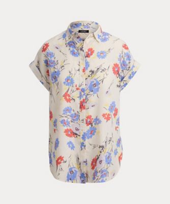 ＜LAUREN RALPH LAUREN (Women)＞リラックス　フィット　フローラル　ショートスリーブ　シャツ　ＷＭＬＲＳＨＴＳＮ８２０１３８